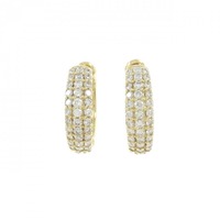 K18YG パヴェ ダイヤモンド ピアス/イヤリング 1.00CT