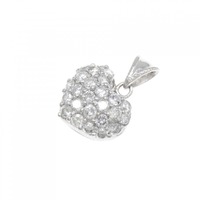 PT パヴェ ハート ダイヤモンド ペンダント 1.04CT