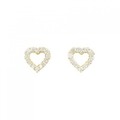 K18YG ハート ダイヤモンド ピアス 0.34CT
