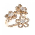 K18PG フラワー ダイヤモンド リング 1.00CT