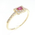 K18YG ルビー リング 0.08CT