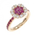 ポンテヴェキオ フラワー ルビー リング 0.75CT