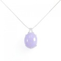 K18WG ラベンダーヒスイ ネックレス 43.20CT