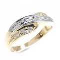 K18YG/PT ダイヤモンド リング 0.07CT
