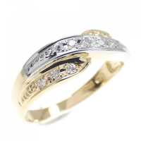 K18YG/PT ダイヤモンド リング 0.07CT