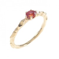 K18PG サファイヤ リング 0.26CT 拡散処理未検査