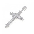 K18WG クロス ダイヤモンド ペンダント 0.65CT