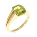 K18YG ペリドット リング 1.30CT