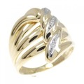 K18YG/PT ダイヤモンド リング 0.02CT