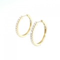 【新品】K18YG フープ ダイヤモンド ピアス 0.802CT