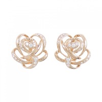 タサキ フラワー ダイヤモンド イヤリング 0.32CT