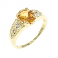 K18YG シトリン リング 0.86CT
