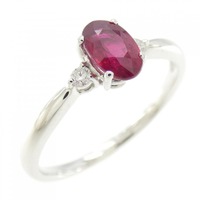 K18WG ルビー リング 0.64CT