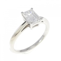ティファニー エメラルドカット リング 0.87CT E VS1 エメラルドカット