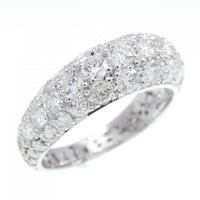 K18WG フルエタニティ ダイヤモンド リング 1.84CT