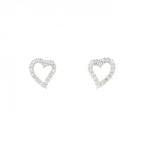K14WG ハート ダイヤモンド ピアス 0.24CT