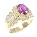K18YG ルビー リング 1.22CT