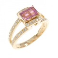 K18PG トルマリン リング 0.65CT