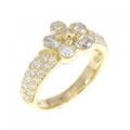 K18YG フラワー ダイヤモンド リング 0.96CT