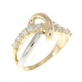 K18YG/PT ダイヤモンド リング 0.50CT