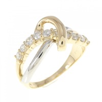 K18YG/PT ダイヤモンド リング 0.50CT