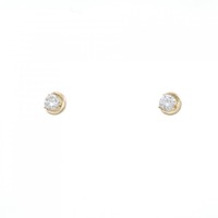 【リメイク】K18YG ダイヤモンド ピアス 0.16CT