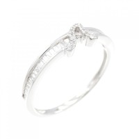 K18WG イニシャルA ダイヤモンド リング 0.30CT