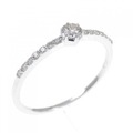 K18WG ダイヤモンド リング 0.20CT