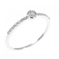 K18WG ダイヤモンド リング 0.20CT