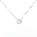 K18WG フラワー ダイヤモンド ネックレス 0.30CT