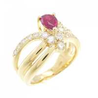 K18YG ルビー リング 0.58CT