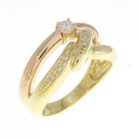 K18YG/K18PG ダイヤモンド リング 0.14CT