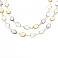 K18YG カラーストーン ネックレス