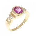 K18YG トルマリン リング 0.63CT