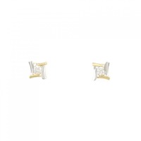 K18YG/K18WG ダイヤモンド ピアス 0.2CT