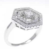 K18WG ダイヤモンド リング 0.21CT