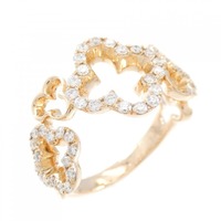 K18PG クローバー ダイヤモンド リング 0.45CT