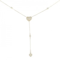 K18YG ハート ダイヤモンド ネックレス 0.55CT