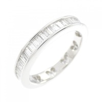 K18WG フルエタニティ ダイヤモンド リング 1.20CT