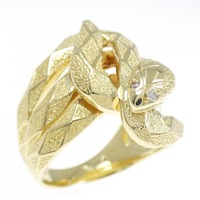 K18YG スネーク ダイヤモンド リング 0.01CT