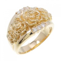 K18YG ローズ ダイヤモンド リング 0.13CT