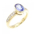 K18YG タンザナイト リング 1.70CT