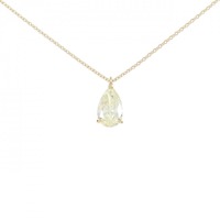 【リメイク】K18YG ダイヤモンド ネックレス 1.063CT VLY SI2 ペアシェイプ