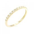 【リメイク】K18YG ハーフエタニティ ダイヤモンド リング 0.20CT