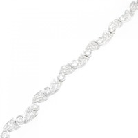 K18WG ダイヤモンド ブレスレット 1.85CT