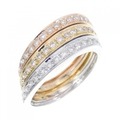 K18スリーカラー ダイヤモンド リング 0.79CT
