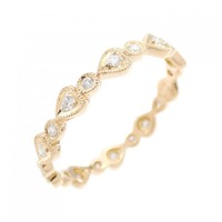 K18PG フルエタニティ ダイヤモンド リング 0.14CT