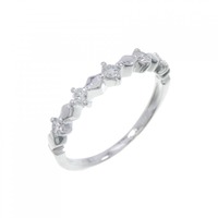 K18WG ダイヤモンド ピンキー リング 0.10CT