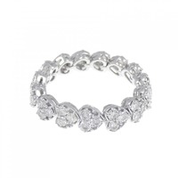 K18WG ハート フルエタニティ ダイヤモンド リング 1.06CT