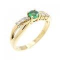 K18YG エメラルド リング 0.17CT